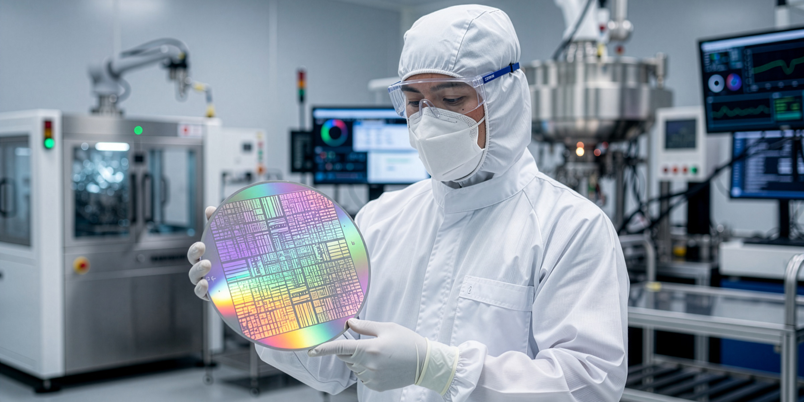 Person with a wafer