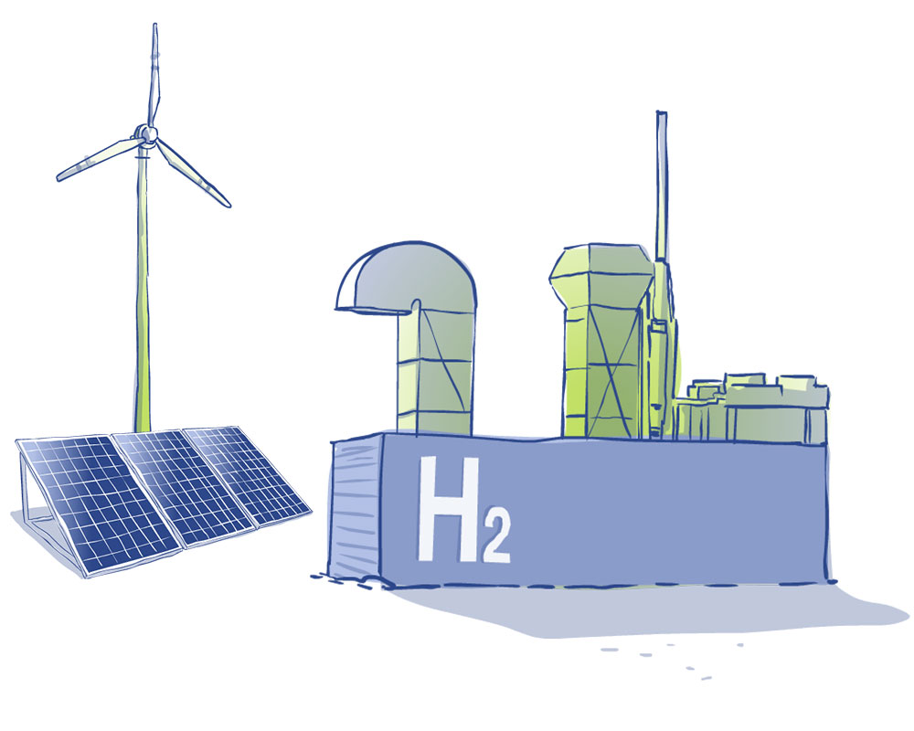 Sketch for power generation hydrogen injector H2 Sketch for power generation hydrogen injector H2