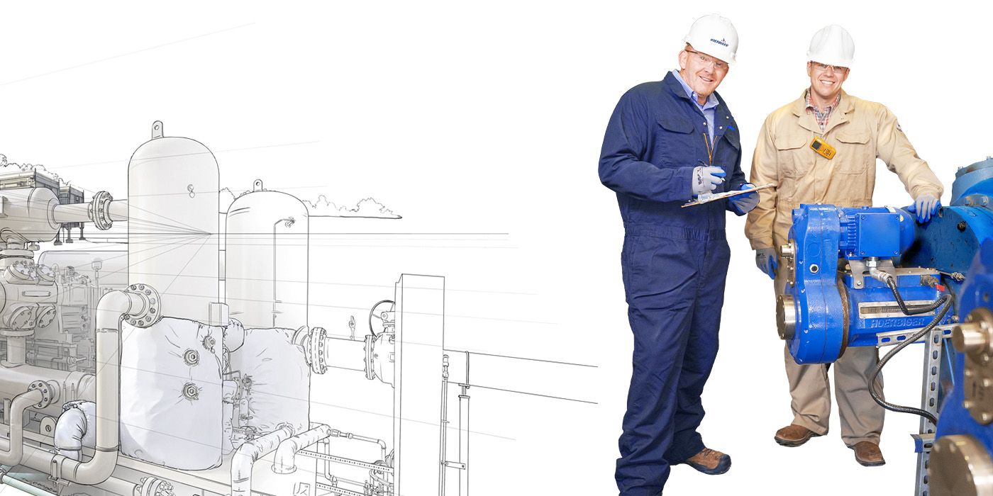 eVCP automatisierte, stufenlose, variable und elektrische Schadraumregelung Abbildung einer eVCP mit einer ERdgsstation im Hintergrund