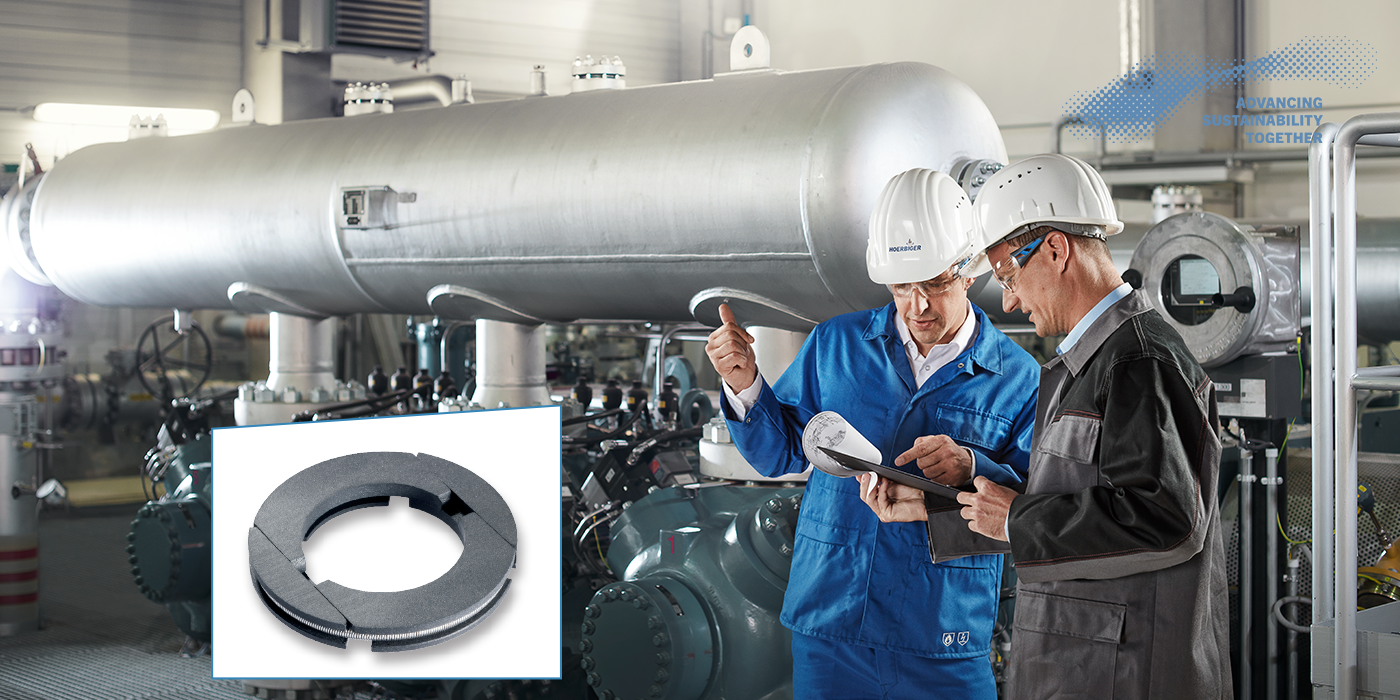 Balanced Cap Design (BCD) Ring BCD Ring figure with compressor and field mechanicsin the background