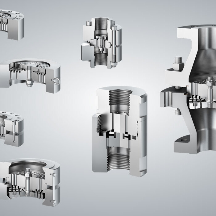 Check valves for upstream